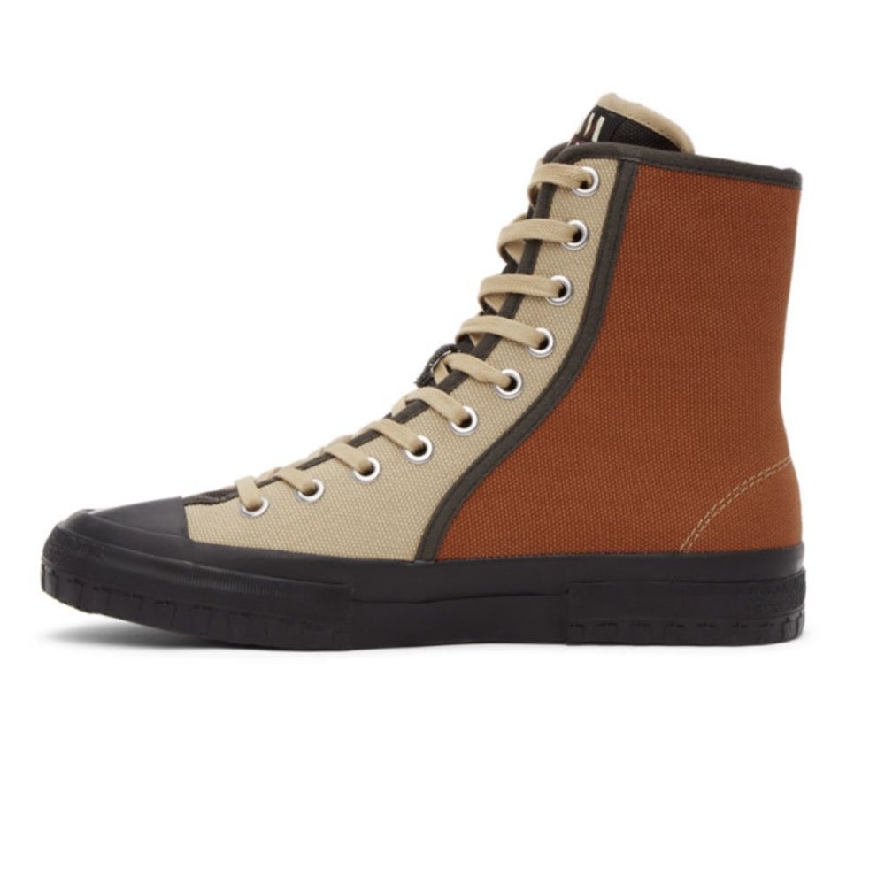 RARE CamperLab Mallorca 1975 Brown and Orange Twins Hi Sneakers